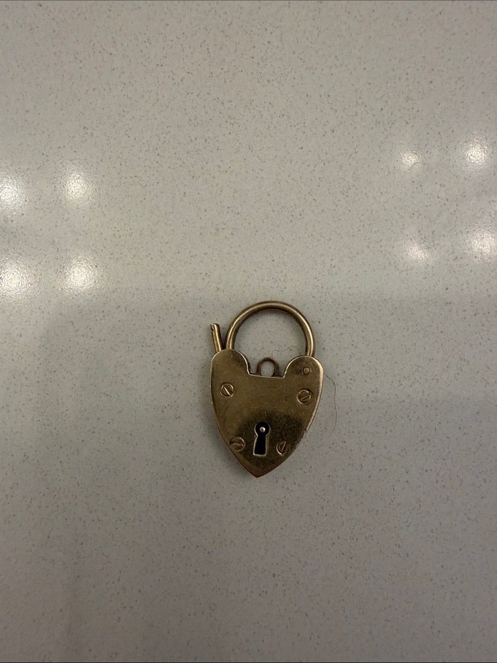 Heart-Shaped 9k Gold Vintage Charm